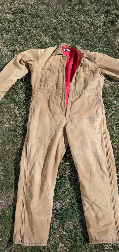 LEE Insulated Heavy Duty Coveralls XL READ Broken Zipper